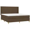 Image de vidaXL Sommier à lattes de lit avec matelas Marron foncé 160x200 cm
