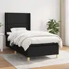 Image de vidaXL Sommier à lattes de lit et matelas Noir 80x200 cm Tissu