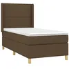 Image de vidaXL Sommier à lattes de lit avec matelas Marron foncé 90x190 cm