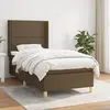 Image de vidaXL Sommier à lattes de lit avec matelas Marron foncé 90x190 cm