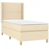 Image de vidaXL Sommier à lattes de lit et matelas Crème 90x190 cm Tissu