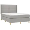 Image de vidaXL Sommier à lattes de lit avec matelas Gris clair 140x190cm Tissu