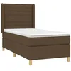 Image de vidaXL Sommier à lattes de lit avec matelas Marron foncé 90x190 cm