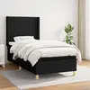 Image de vidaXL Sommier à lattes de lit et matelas Noir 80x200 cm Tissu