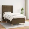Image de vidaXL Sommier à lattes de lit avec matelas Marron foncé 90x200 cm