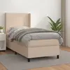 Image de vidaXL Sommier à lattes de lit avec matelas Cappuccino 90x190 cm