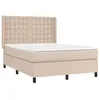 Image de vidaXL Sommier à lattes de lit avec matelas Cappuccino 140x190 cm