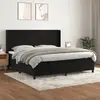 Image de vidaXL Sommier à lattes de lit et matelas Noir 200x200 cm Velours
