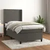 Image de vidaXL Sommier à lattes de lit et matelas Gris foncé 80x200 cm Velours