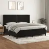 Image de vidaXL Sommier à lattes de lit et matelas Noir 200x200 cm Velours