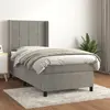 Image de vidaXL Sommier à lattes de lit et matelas Gris clair 100x200cm Velours