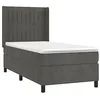 Image de vidaXL Sommier à lattes de lit et matelas Gris foncé 90x190 cm Velours