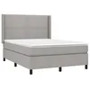 Image de vidaXL Sommier à lattes de lit matelas LED Gris clair 140x190 cm Tissu