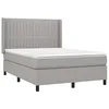 Image de vidaXL Sommier à lattes de lit matelas LED Gris clair 140x200 cm Tissu