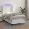 Image de vidaXL Sommier à lattes de lit matelas LED Blanc 80x200cm Similicuir