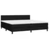 Image de vidaXL Sommier à lattes de lit et matelas et LED Noir 200x200 cm Tissu