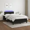 Image de vidaXL Sommier à lattes de lit avec matelas LED Noir 120x200 cm Tissu