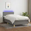 Image de vidaXL Sommier à lattes de lit avec matelas et LED Gris foncé 80x200cm