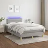 Image de vidaXL Sommier à lattes de lit matelas LED Gris clair 120x200 cm Tissu
