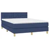 Image de vidaXL Sommier à Lattes de Lit avec Matelas et LED, Lit Rembourré, Lit Double, Lit Adulte de Chambre à Coucher Intérieur, Moderne, Bleu 140x190 cm Tissu