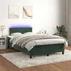 Image de vidaXL Sommier à lattes de lit avec matelas LED Vert foncé 120x200 cm
