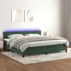 Image de vidaXL Sommier à lattes de lit avec matelas LED Vert foncé 200x200 cm