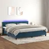 Image de vidaXL Sommier à lattes de lit avec matelas LED Bleu foncé 200x200 cm