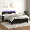 Image de vidaXL Sommier à lattes de lit avec matelas LED Noir 140x200 cm