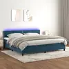 Image de vidaXL Sommier à lattes de lit avec matelas LED Bleu foncé 200x200 cm