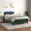 Image de vidaXL Sommier à lattes de lit avec matelas LED Vert foncé 120x200 cm