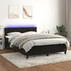 Image de vidaXL Sommier à lattes de lit avec matelas et LED Noir 140x200 cm