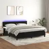 Image de vidaXL Sommier à lattes de lit avec matelas et LED Noir 180x200 cm