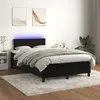 Image de vidaXL Sommier à lattes de lit avec matelas et LED Noir 120x200 cm