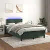 Image de vidaXL Sommier à lattes de lit avec matelas LED Vert foncé 120x200 cm