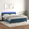 Image de vidaXL Sommier à lattes de lit avec matelas LED Bleu foncé 180x200 cm