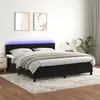 Image de vidaXL Sommier à lattes de lit avec matelas et LED Noir 180x200 cm