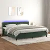 Image de vidaXL Sommier à lattes de lit avec matelas LED Vert foncé 200x200 cm