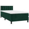 Image de vidaXL Sommier à lattes de lit avec matelas et LED Vert foncé 80x200cm