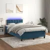 Image de vidaXL Sommier à lattes de lit avec matelas LED Bleu foncé 120x200 cm