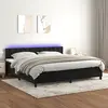 Image de vidaXL Sommier à lattes de lit avec matelas et LED Noir 200x200 cm
