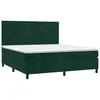 Image de vidaXL Sommier à lattes de lit et matelas et LED Vert foncé 180x200 cm