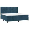 Image de vidaXL Sommier à lattes de lit matelas et LED Bleu foncé 200x200 cm