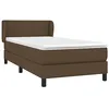 Image de vidaXL Sommier à lattes de lit avec matelas Marron foncé 90x190 cm