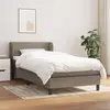 Image de vidaXL Sommier à lattes de lit avec matelas Taupe 90x190 cm Tissu