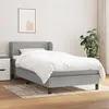 Image de vidaXL Sommier à lattes de lit avec matelas Gris clair 100x200cm Tissu