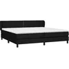 Image de vidaXL Sommier à lattes de lit avec matelas Noir 200x200 cm Tissu