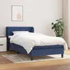 Image de vidaXL Sommier à lattes de lit avec matelas Bleu 80x200 cm Tissu