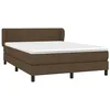 Image de vidaXL Sommier à lattes de lit avec matelas Marron foncé 140x190 cm