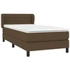 Image de vidaXL Sommier à lattes de lit avec matelas Marron foncé 80x200 cm