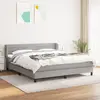 Image de vidaXL Sommier à lattes de lit avec matelas Gris clair 180x200cm Tissu